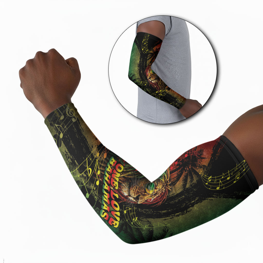 One Love Bahamas Arm Sleeves Rastafarian Lion Reggae Grunge Style