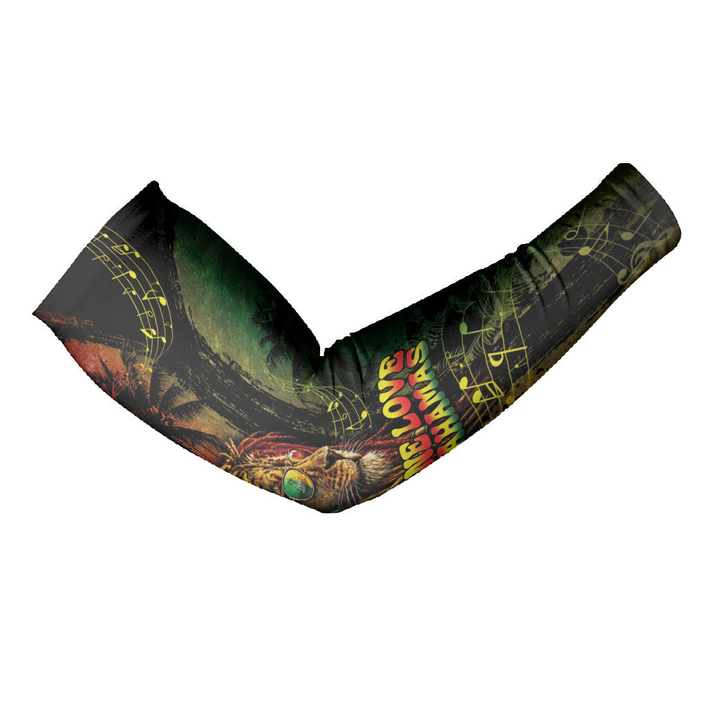 One Love Bahamas Arm Sleeves Rastafarian Lion Reggae Grunge Style