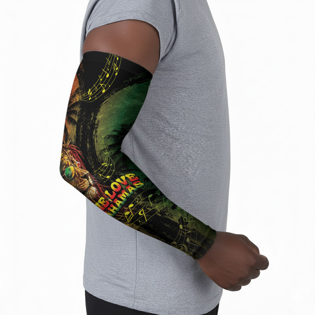 One Love Bahamas Arm Sleeves Rastafarian Lion Reggae Grunge Style