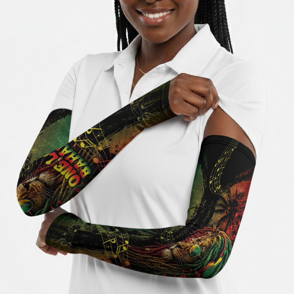 One Love Bahamas Arm Sleeves Rastafarian Lion Reggae Grunge Style