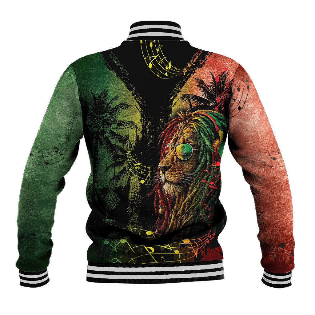 One Love Bahamas Baseball Jacket Rastafarian Lion Reggae Grunge Style
