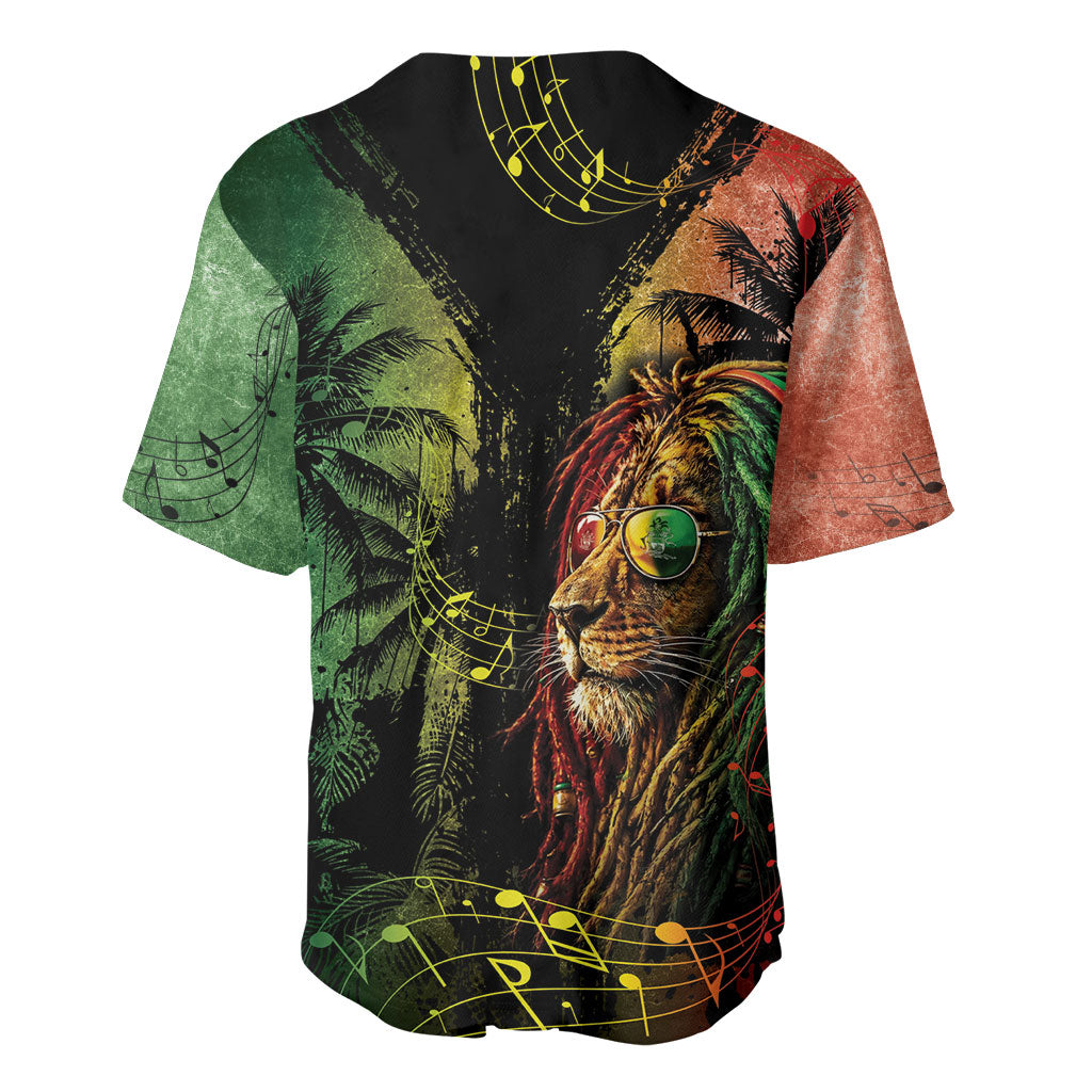 One Love Bahamas Baseball Jersey Rastafarian Lion Reggae Grunge Style