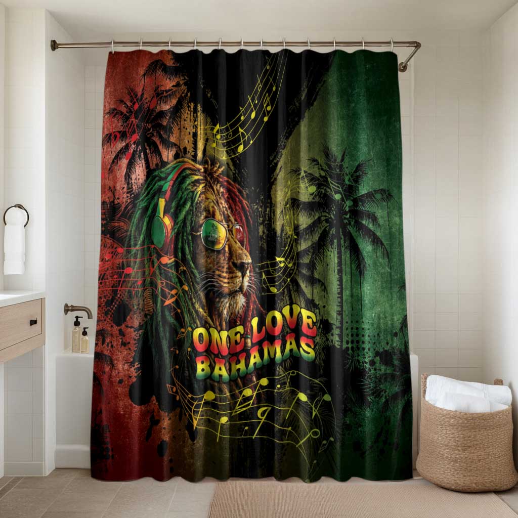 One Love Bahamas Bathroom Set Rastafarian Lion Reggae Grunge Style