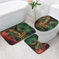 One Love Bahamas Bathroom Set Rastafarian Lion Reggae Grunge Style