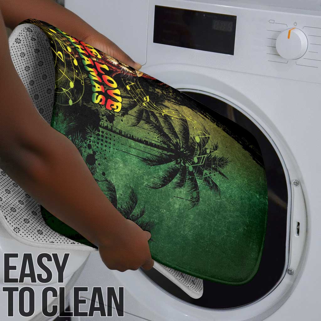 One Love Bahamas Bathroom Set Rastafarian Lion Reggae Grunge Style