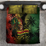 One Love Bahamas Bedding Set Rastafarian Lion Reggae Grunge Style
