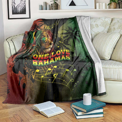 One Love Bahamas Blanket Rastafarian Lion Reggae Grunge Style