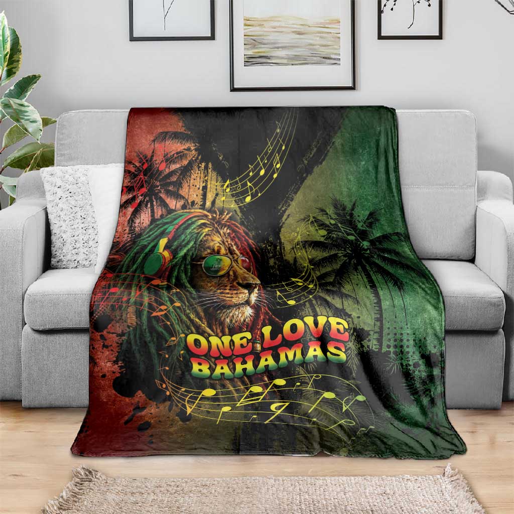 One Love Bahamas Blanket Rastafarian Lion Reggae Grunge Style