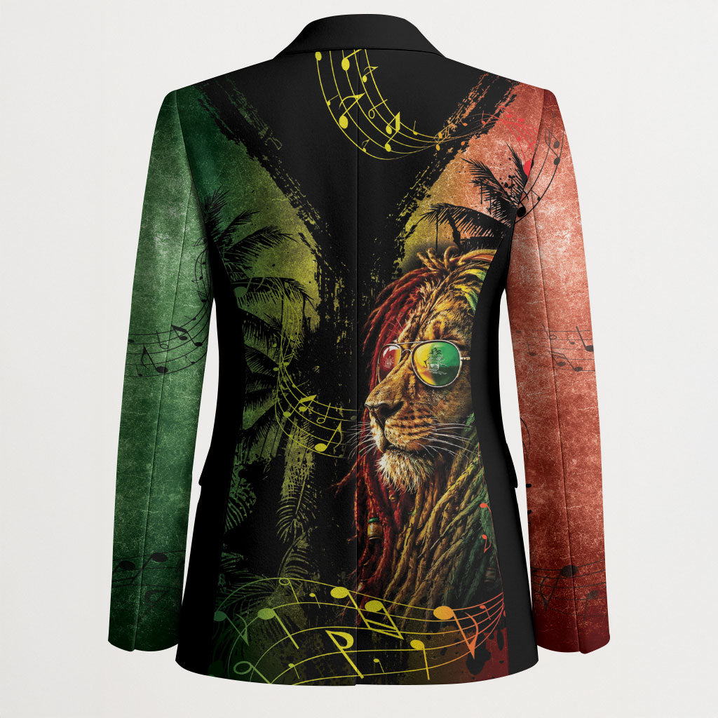 One Love Bahamas Blazer Rastafarian Lion Reggae Grunge Style