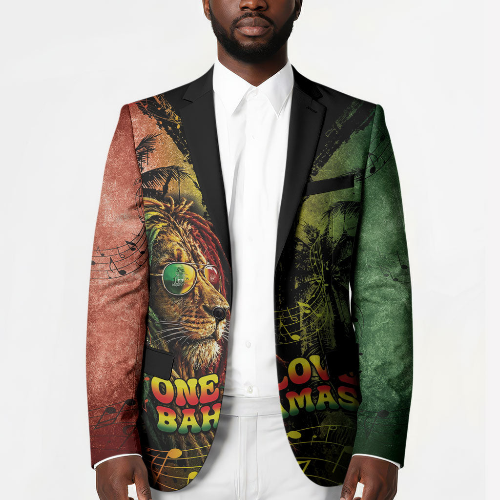 One Love Bahamas Blazer Rastafarian Lion Reggae Grunge Style