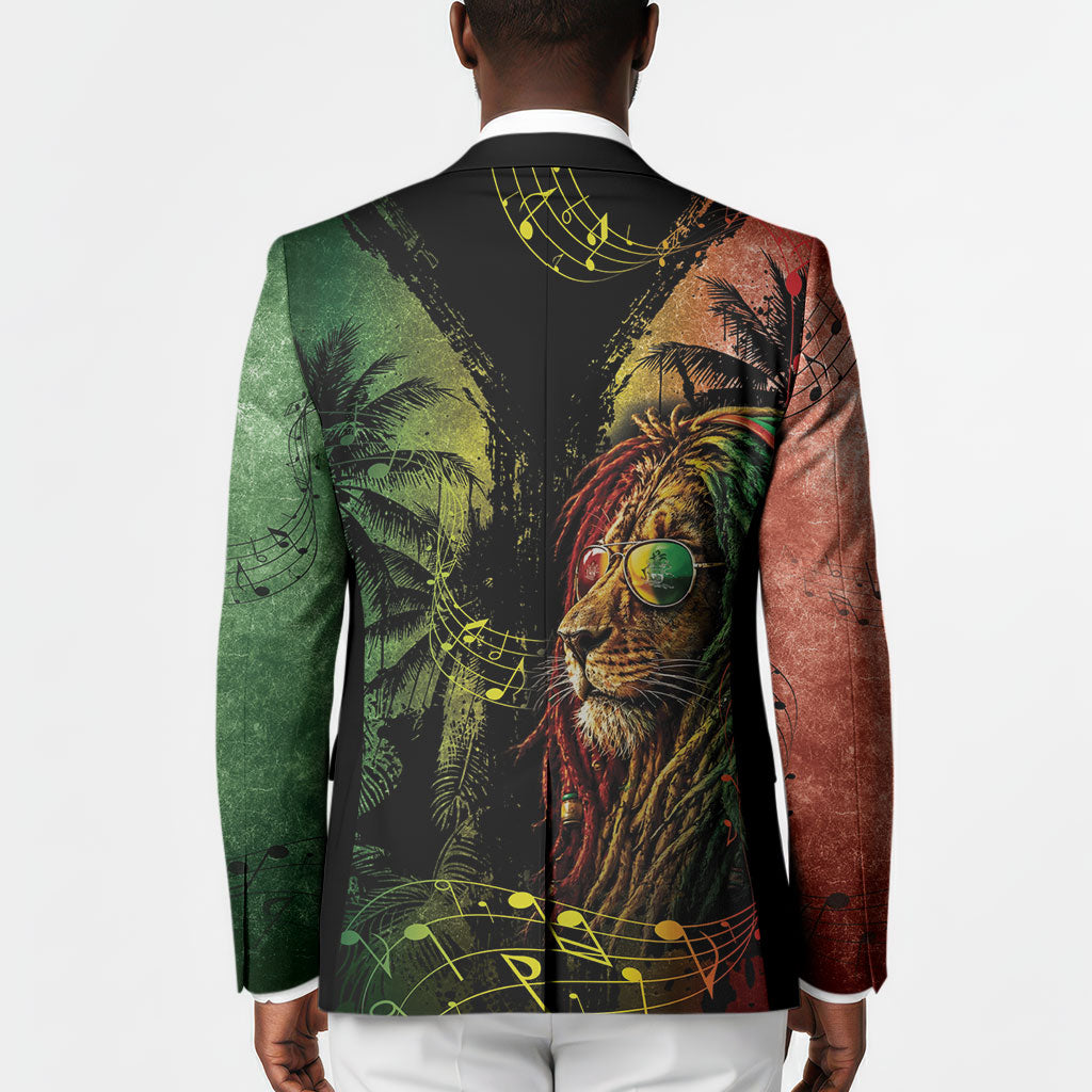 One Love Bahamas Blazer Rastafarian Lion Reggae Grunge Style