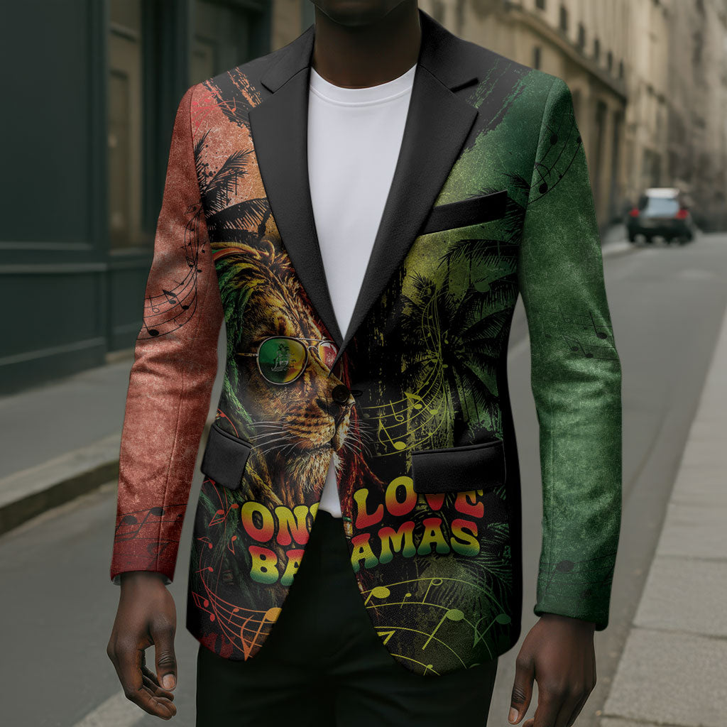 One Love Bahamas Blazer Rastafarian Lion Reggae Grunge Style