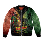 One Love Bahamas Bomber Jacket Rastafarian Lion Reggae Grunge Style