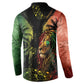 One Love Bahamas Button Sweatshirt Rastafarian Lion Reggae Grunge Style