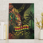 One Love Bahamas Canvas Wall Art Rastafarian Lion Reggae Grunge Style