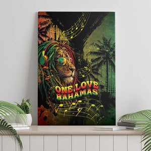 One Love Bahamas Canvas Wall Art Rastafarian Lion Reggae Grunge Style