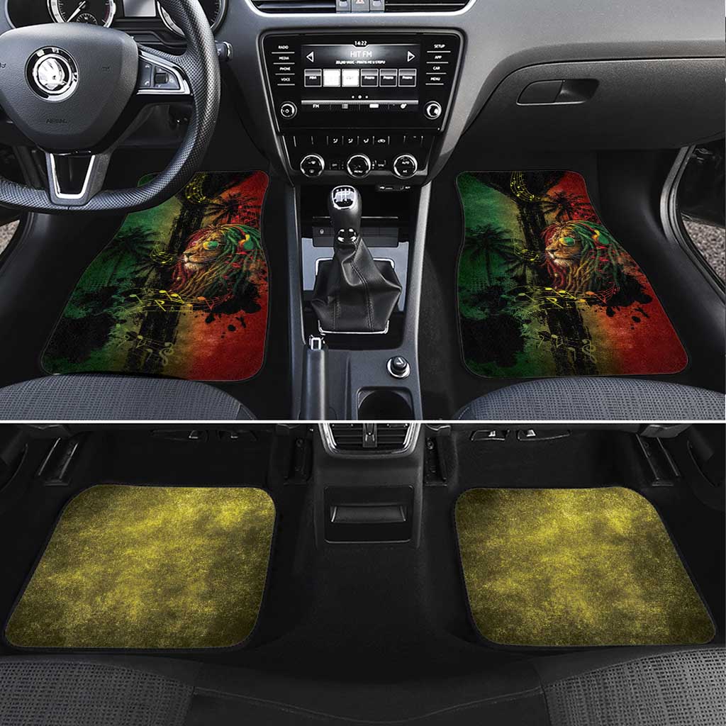 One Love Bahamas Car Mats Rastafarian Lion Reggae Grunge Style