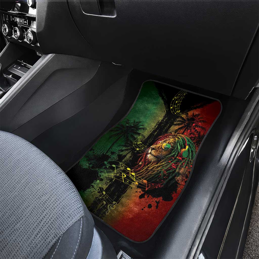 One Love Bahamas Car Mats Rastafarian Lion Reggae Grunge Style