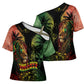 One Love Bahamas Cross Shoulder Shirt Rastafarian Lion Reggae Grunge Style