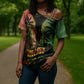 One Love Bahamas Cross Shoulder Shirt Rastafarian Lion Reggae Grunge Style