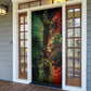 One Love Bahamas Door Cover Rastafarian Lion Reggae Grunge Style