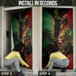 One Love Bahamas Door Cover Rastafarian Lion Reggae Grunge Style