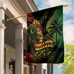 One Love Bahamas Garden Flag Rastafarian Lion Reggae Grunge Style