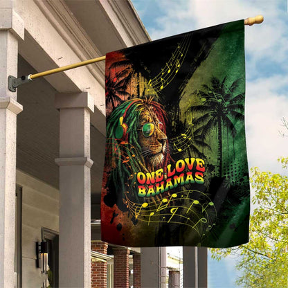 One Love Bahamas Garden Flag Rastafarian Lion Reggae Grunge Style
