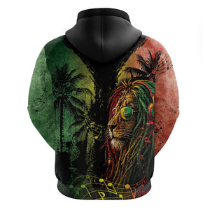 One Love Bahamas Hoodie Rastafarian Lion Reggae Grunge Style