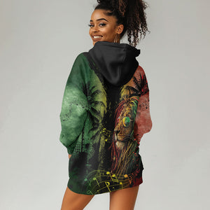 One Love Bahamas Hoodie Dress Rastafarian Lion Reggae Grunge Style