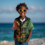 One Love Bahamas Kid Hawaiian Shirt Rastafarian Lion Reggae Grunge Style
