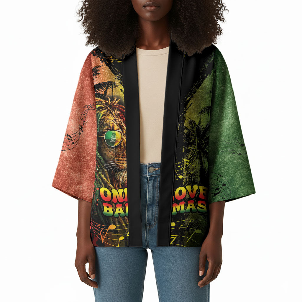 One Love Bahamas Kimono Rastafarian Lion Reggae Grunge Style