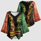 One Love Bahamas Kimono Sleeve Blouse Rastafarian Lion Reggae Grunge Style