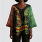 One Love Bahamas Kimono Sleeve Blouse Rastafarian Lion Reggae Grunge Style