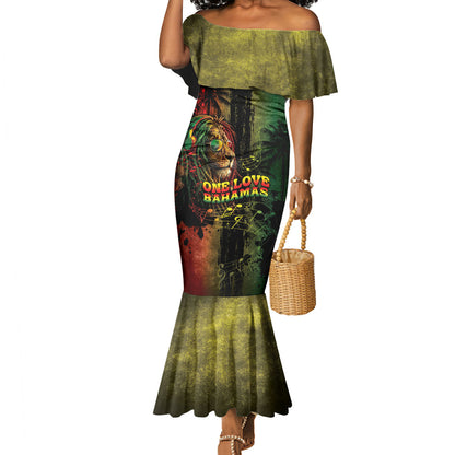 One Love Bahamas Mermaid Dress Rastafarian Lion Reggae Grunge Style