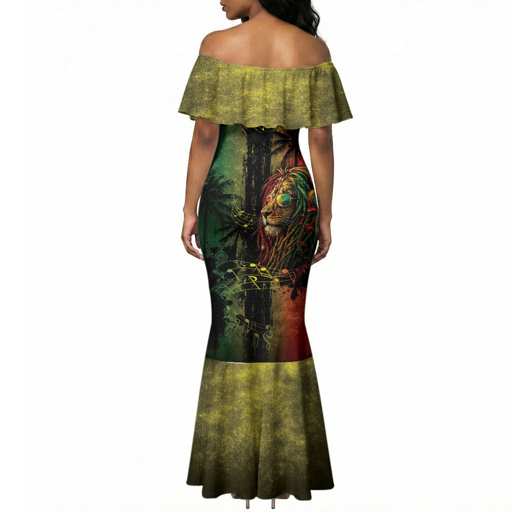 One Love Bahamas Mermaid Dress Rastafarian Lion Reggae Grunge Style