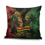 One Love Bahamas Pillow Cover Rastafarian Lion Reggae Grunge Style