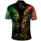 One Love Bahamas Polo Shirt Rastafarian Lion Reggae Grunge Style