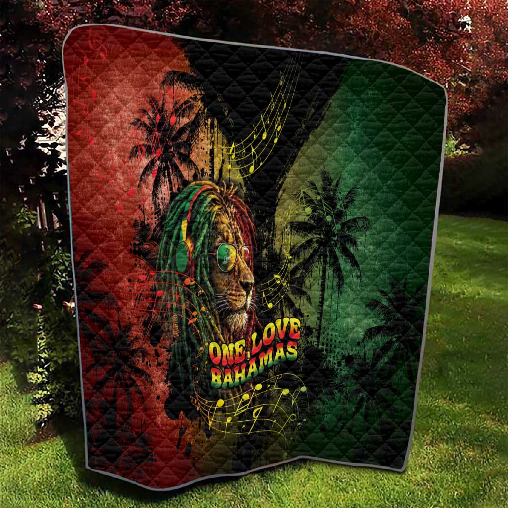 One Love Bahamas Quilt Rastafarian Lion Reggae Grunge Style