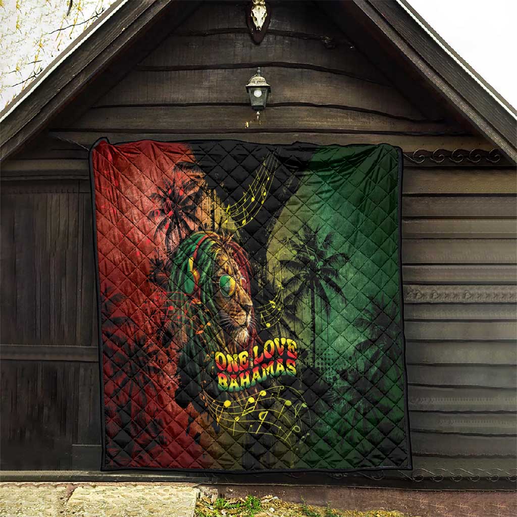 One Love Bahamas Quilt Rastafarian Lion Reggae Grunge Style