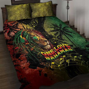 One Love Bahamas Quilt Bed Set Rastafarian Lion Reggae Grunge Style