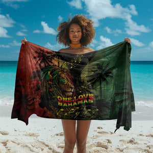 One Love Bahamas Sarong Rastafarian Lion Reggae Grunge Style