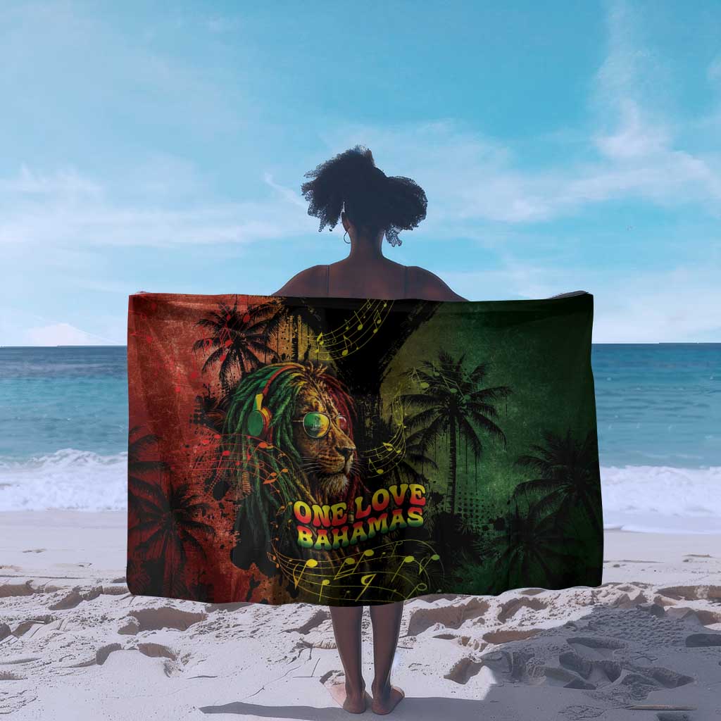 One Love Bahamas Sarong Rastafarian Lion Reggae Grunge Style