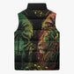 One Love Bahamas Sleeveless Puffer Jacket Rastafarian Lion Reggae Grunge Style