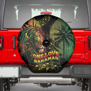 One Love Bahamas Spare Tire Cover Rastafarian Lion Reggae Grunge Style