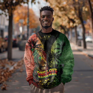 One Love Bahamas Sweatshirt Rastafarian Lion Reggae Grunge Style