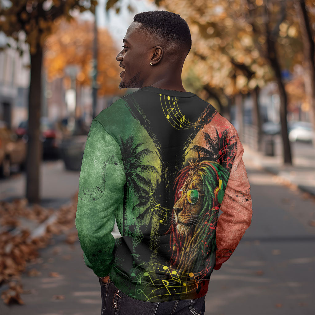 One Love Bahamas Sweatshirt Rastafarian Lion Reggae Grunge Style