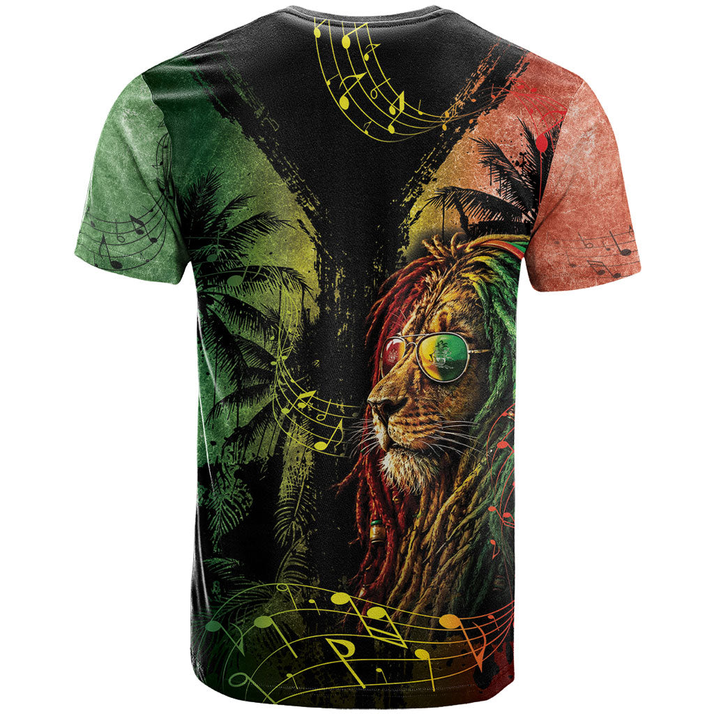 One Love Bahamas T shirt Rastafarian Lion Reggae Grunge Style