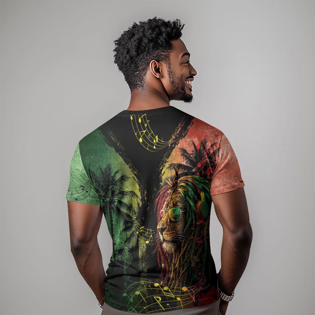 One Love Bahamas T shirt Rastafarian Lion Reggae Grunge Style