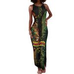One Love Bahamas Tank Maxi Dress Rastafarian Lion Reggae Grunge Style